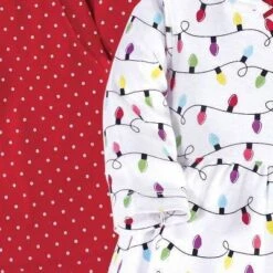 Hudson Baby Infant And Toddler Girl Long-Sleeve Cotton Dresses 2pk, Christmas Lights