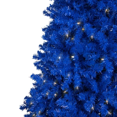 Northlight Pre-Lit Medium Pine Artificial Christmas Tree - 6' - Royal Blue - Clear Lights - Image 2