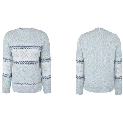 Womens Pullover Sweater Turtleneck Snowflakes Sweater Christmas Sweater Ribbed Knit Long Sleeve Sweater - Image 3