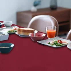 Unique Bargains Table Runner 108.27"L X 11.81"W Wine Red 1 Pc