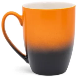 Elanze Designs This Is My Cup Of Christmas Cheer Two Toned Ombre Matte Orange And Black 12 Ounce Ceramic Stoneware Coffee Cup Mug