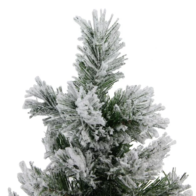 Northlight 1.5 FT Flocked Pine Medium Artificial Christmas Tree In Burlap Base - Unlit - Image 3