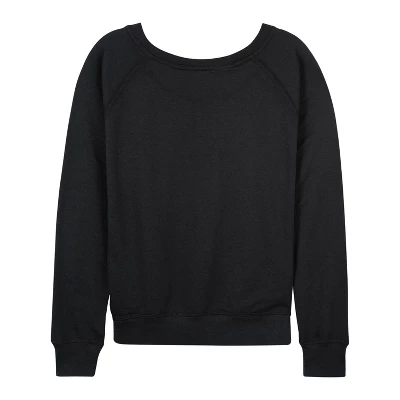 Women's - Disney - Full Of Christmas Cheer Cinderella Lightweight French Terry Wide Neck Long Sleeve Graphic Shirt - Image 2