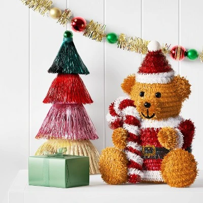 Christmas Tinsel Teddy Bear - Wondershop™