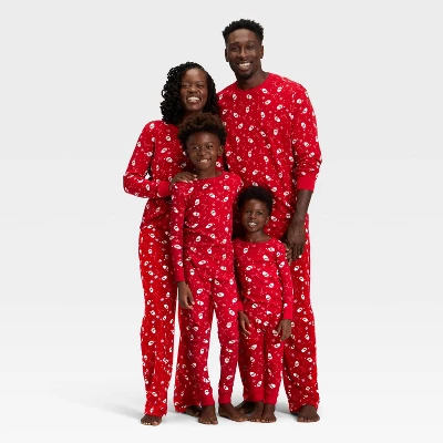 Toddler Santa Print Ribbed Long Sleeve Shirt And Pants Holiday Matching Family Pajama Set - Wondershop™ Red - Image 4