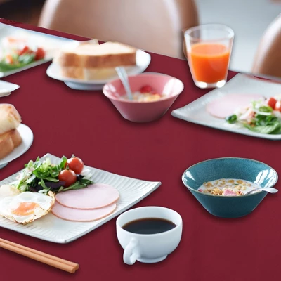 Unique Bargains Table Runner 108.27"L X 11.81"W Wine Red 1 Pc - Image 2