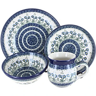 Blue Rose Polish Pottery Ceramika Artystyczna Dinnerware (16 PC) - Image 7