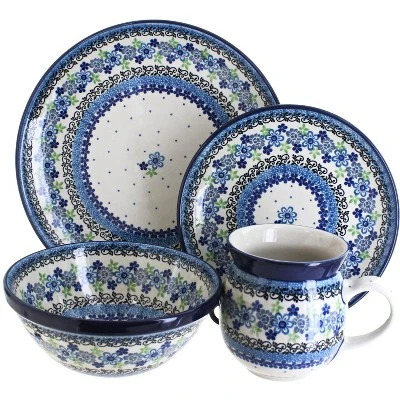 Blue Rose Polish Pottery Ceramika Artystyczna Dinnerware (16 PC) - Image 13