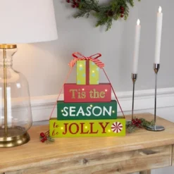 Northlight Lighted "Tis The Season To Be Jolly" Christmas Decoration - 11.75"