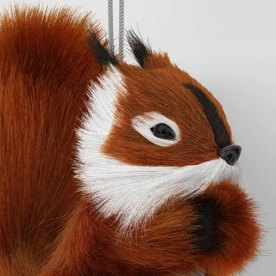 4" Christmas Faux Fur Animals Squirrel Ornament - Wondershop⢠- Image 2