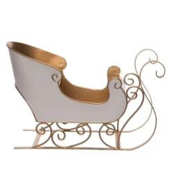 Transpac 16.06 Inch Multicolor Metal Christmas Sled Decorative Object For Holiday Home Decor
