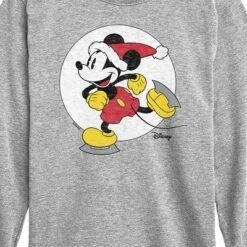 Boys' - Disney - Mickey Skating Christmas Long Sleeve Graphic T-Shirt