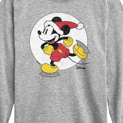 Boys' - Disney - Mickey Skating Christmas Long Sleeve Graphic T-Shirt