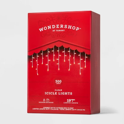 300ct Incandescent Mini Christmas Icicle Lights With White Wire - Wondershop™ - Image 3