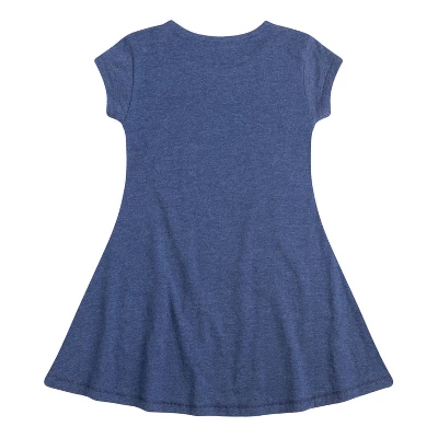 Girls' - Peanuts - Christmas Is My Favorite Fit & Flair Cap Sleeve Graphic Dress - Image 2
