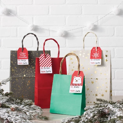 12ct Christmas Gift Tags Red/White - Wondershop™