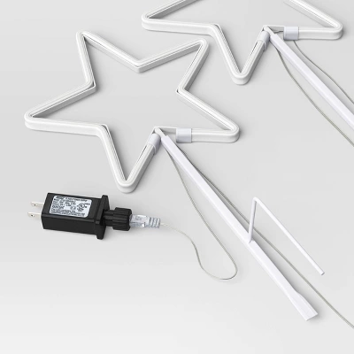 3pc Christmas LED Neon Star Novelty Pathway Marker - Wondershop™ - Image 3