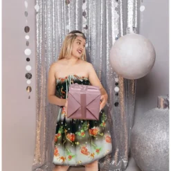 LA LEELA Women's Casual Beach A Line Slit Smocked Mini Dress Ruched Tube Top Evening Short Strapless Christmas Tree Dresses For Women L-XL Black