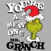 Boy's Dr. Seuss Christmas Grinch You're A Mean One Portrait T-Shirt