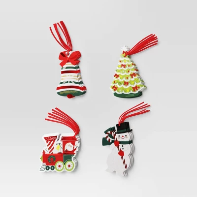16ct Christmas Tie-On Gift Tags Bell/Tree/Snowman/Train - Wondershop™ - Image 2