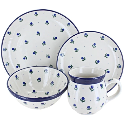 Blue Rose Polish Pottery Ceramika Artystyczna Dinnerware (16 PC) - Image 8