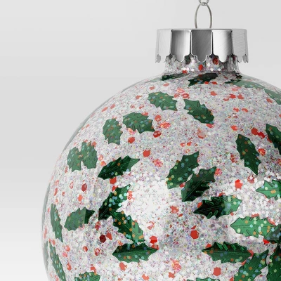 100mm Christmas Holly Leave Confetti Ball Ornament - Wondershop™ - Image 2