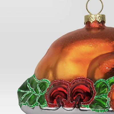Christmas Glass Turkey Platter Ornament - Wondershop⢠- Image 2