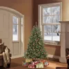 4.5ft Pre-lit Artificial Christmas Tree Fir- Puleo: Incandescent Multi Lights, Hinged, Indoor Use
