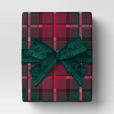 15' Christmas Legacy Luxe Premium Ribbon Dark Green Velvet - Wondershop™