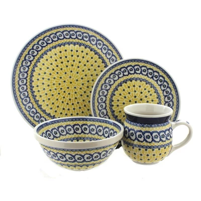 Blue Rose Polish Pottery Ceramika Artystyczna Dinnerware (16 PC) - Image 2