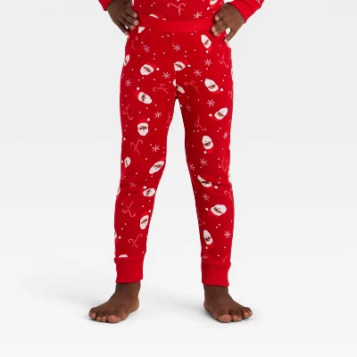 Toddler Santa Print Ribbed Long Sleeve Shirt And Pants Holiday Matching Family Pajama Set - Wondershop™ Red - Image 3