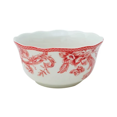 222 Fifth Christmas Lane 16pc Square Dinnerware Set Red - Image 4