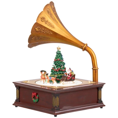 Northlight LED Lighted And Musical Gramophone Animated Christmas Decoration - 14" - Image 4