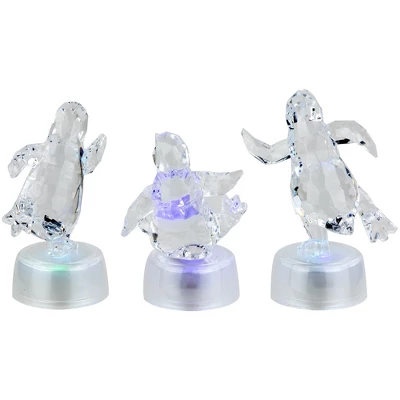 Northlight LED Lighted Color Changing Penguin Acrylic Christmas Decorations - 4" - Set Of 3 - Image 4