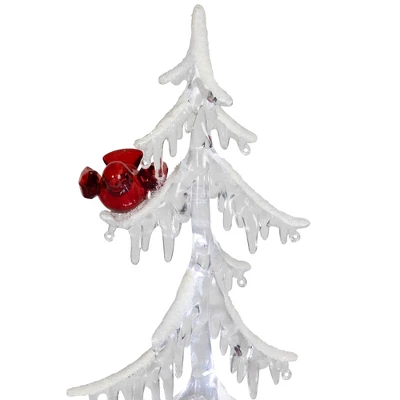 Northlight LED Lighted Acrylic Icicle Tree With Cardinals Christmas Decoration - 14" - Image 6