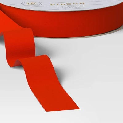 18' Christmas Fabric Ribbon Red Velvet - Wondershop™ - Image 2
