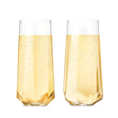 Viski Raye Crystal Champagne Flutes Set Of 2 - Image 6