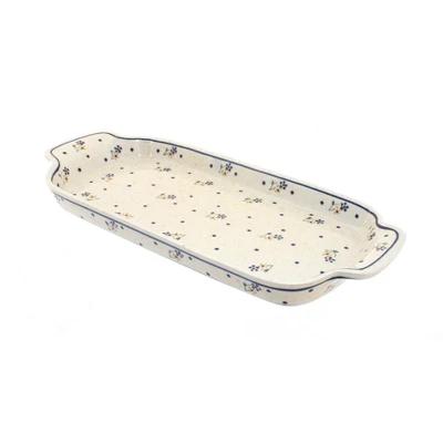 Blue Rose Polish Pottery 1282 Zaklady Bread Tray