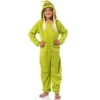 Seven Times Six Dr. Seuss GRINCH Who Stole Christmas Hooded Costume Pajama Union Suit Green