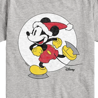 Boys' - Disney - Mickey Skating Christmas Short Sleeve Graphic T-Shirt