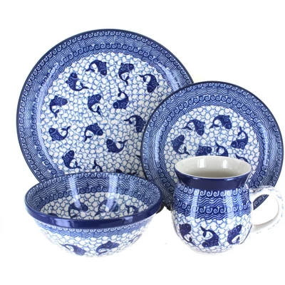 Blue Rose Polish Pottery Ceramika Artystyczna Dinnerware (16 PC) - Image 20