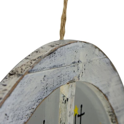 Northlight White Rustic "Let It Snow" Snowman Glass Window Scene Christmas Wall Decor - Image 2