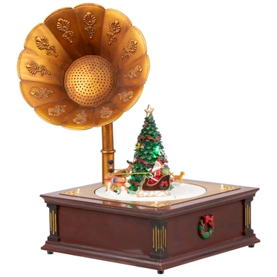Northlight LED Lighted And Musical Gramophone Animated Christmas Decoration - 14" - Image 3