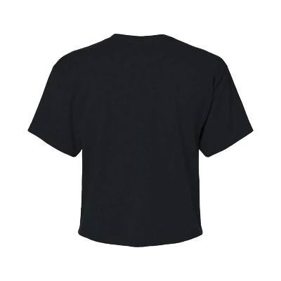 Women's - Disney - Mickey Silhouette Christmas Cropped Graphic T-Shirt - Image 2