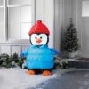 3'x4' Christmas Indoor/Outdoor Lighted Inflatable Penguin In Puffer Jacket - Wondershop™