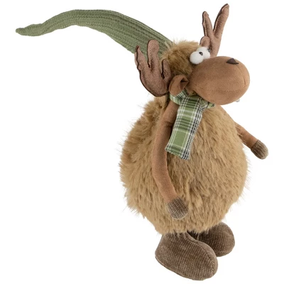Northlight Whimsical Standing Moose With Plaid Scarf Christmas Decoration - 13" - Image 4