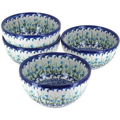 Blue Rose Polish Pottery 71-4 Vena Dessert Bowl Set - Image 11