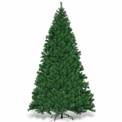 Costway Pre-Lit PVC Christmas Tree 9Ft Hinged 700 LED Lights Green - Image 5