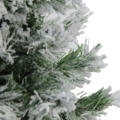 Northlight 1.5 FT Flocked Pine Medium Artificial Christmas Tree In Burlap Base - Unlit - Image 2