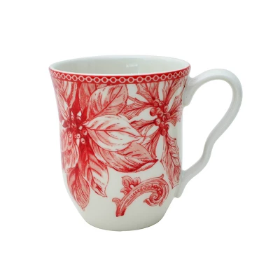 222 Fifth Christmas Lane 16pc Square Dinnerware Set Red - Image 6